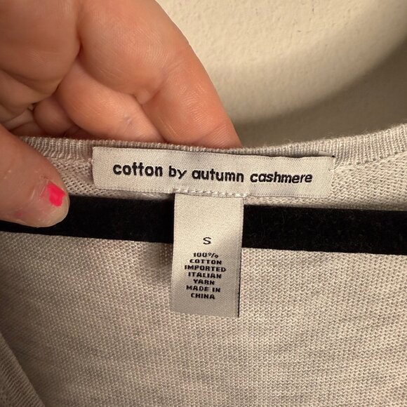 Autumn Cashmere Women's Light Gray Knit V Neck Maxi Dress - Size S Small - Picture 4 of 6